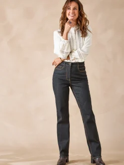 Femme Daxon Jean droit taille haute stretch