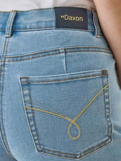 Femme Daxon Jean droit taille haute stretch