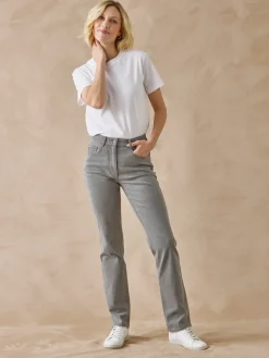 Femme Daxon Jean droit taille haute stretch