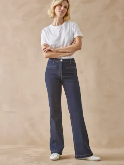 Femme Daxon Jean élastiqué bas évasé stature +1.60m