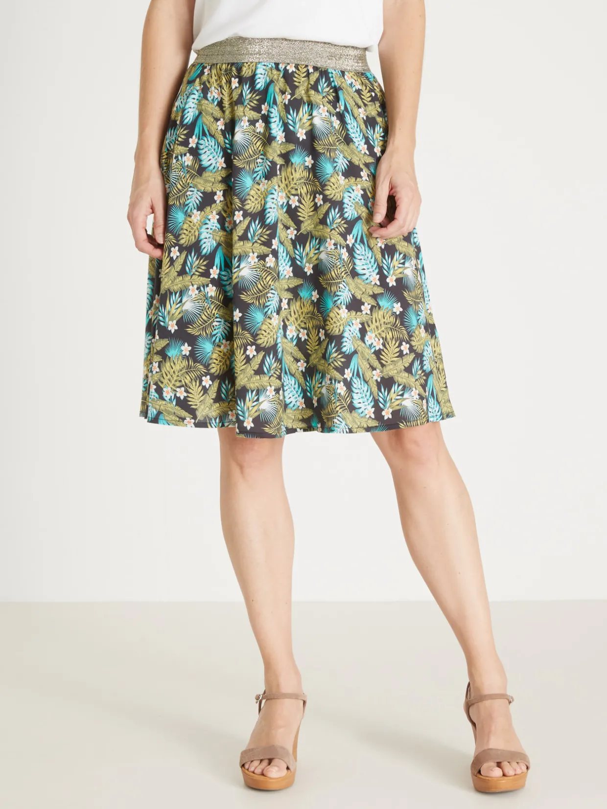 Femme Daxon Jupe courte entièrement élastiquée