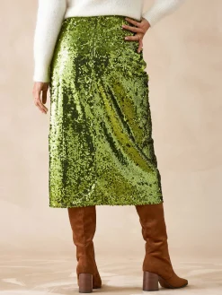 Femme Daxon Jupe droite à sequins