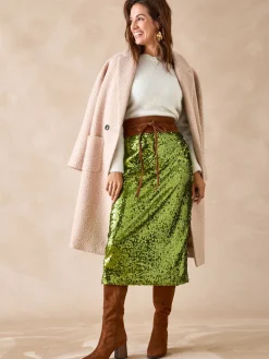 Femme Daxon Jupe droite à sequins