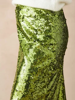 Femme Daxon Jupe droite à sequins