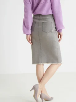 Femme Daxon Jupe droite en denim extensible