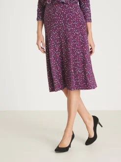 Femme Daxon Jupe en maille, entièrement élastiquée