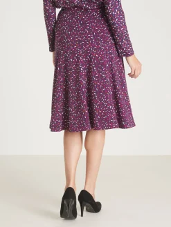 Femme Daxon Jupe en maille, entièrement élastiquée