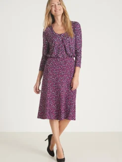 Femme Daxon Jupe en maille, entièrement élastiquée