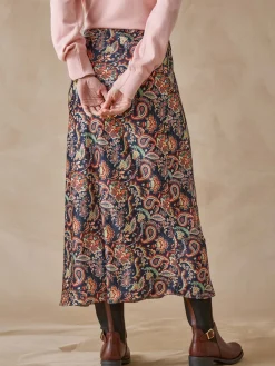 Femme Daxon Jupe en satin élastiquée