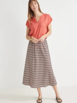 Femme Daxon Jupe fluide entièrement élastiquée