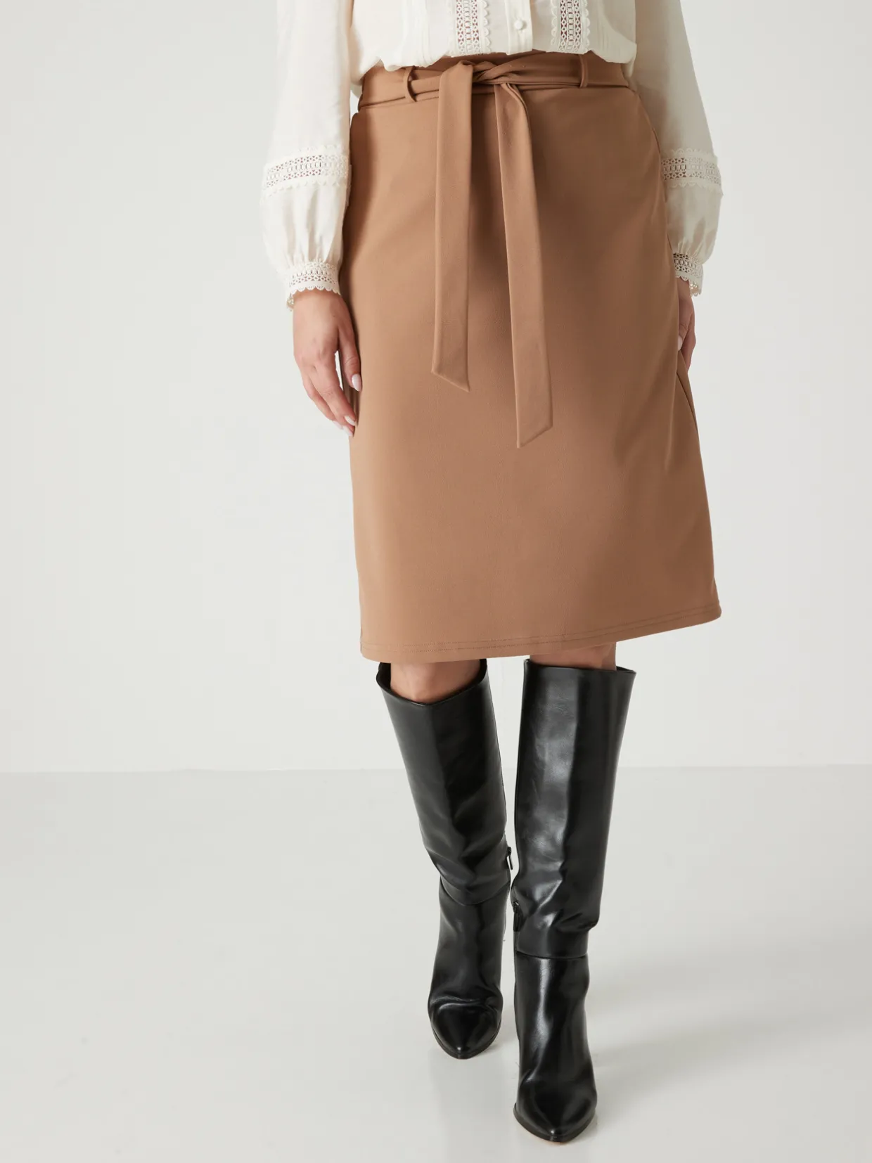 Femme Daxon Jupe élastiquée en maille