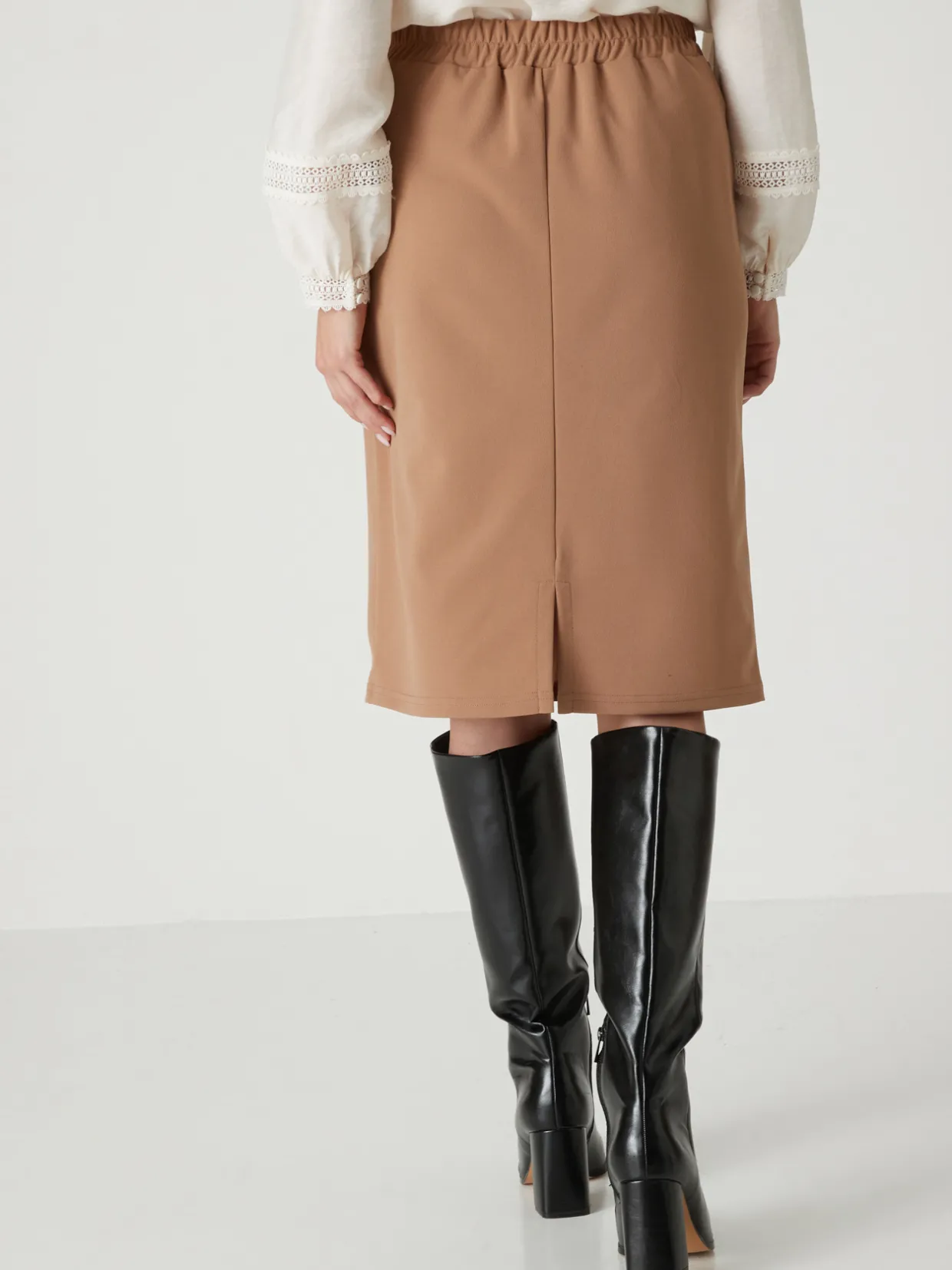 Femme Daxon Jupe élastiquée en maille