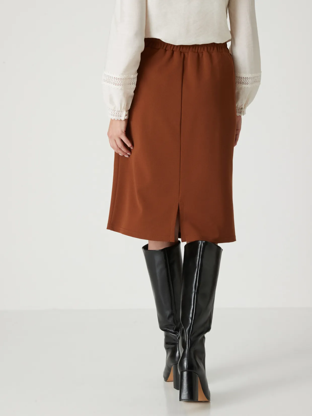 Femme Daxon Jupe élastiquée en maille