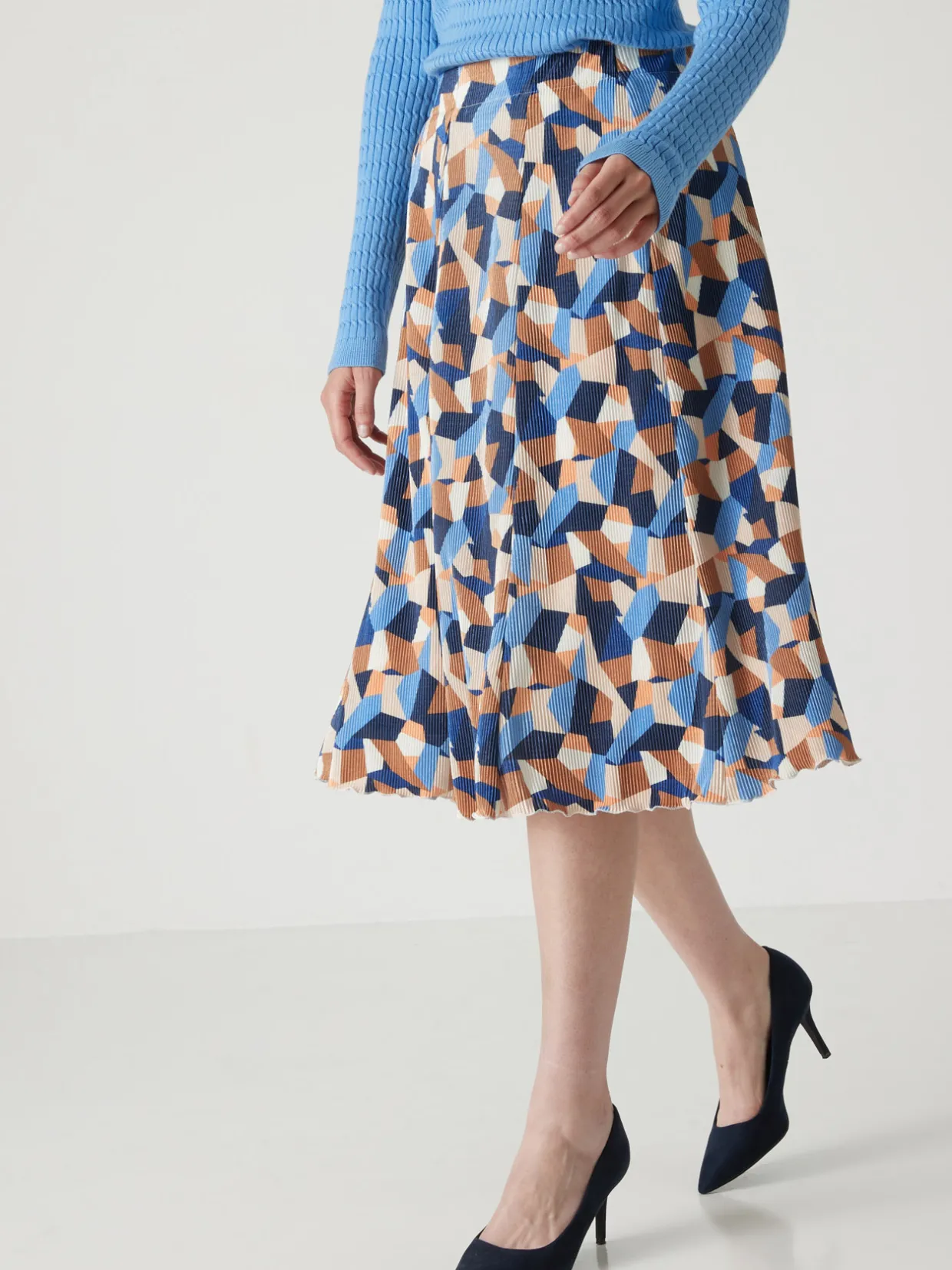 Femme Daxon Jupe élastiquée plissé permanent