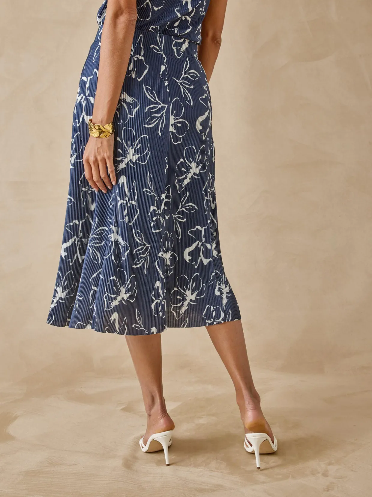 Femme Daxon Jupe élastiquée plissé permanent