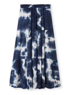 Femme Daxon Jupe élastiquée tie and dye à volants