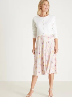 Femme Daxon Jupe élastiquée évasée en maille