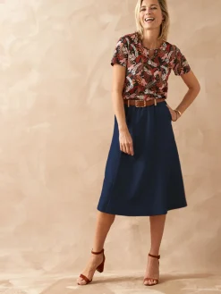 Femme Daxon Jupe mi-longue évasée