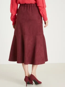 Femme Daxon Jupe suédine élastiquée dos