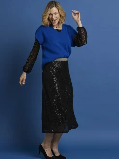 Femme Daxon Jupe évasée à sequins