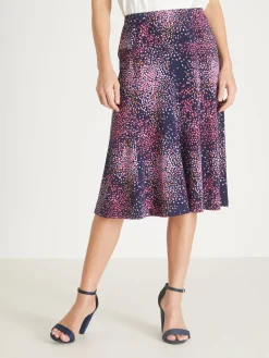 Femme Daxon Jupe évasée en maille crêpe