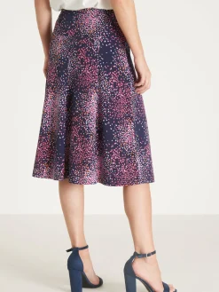 Femme Daxon Jupe évasée en maille crêpe