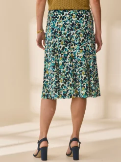 Femme Daxon Jupe évasée en maille crêpe