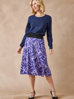 Femme Daxon Jupe évasée en maille douce