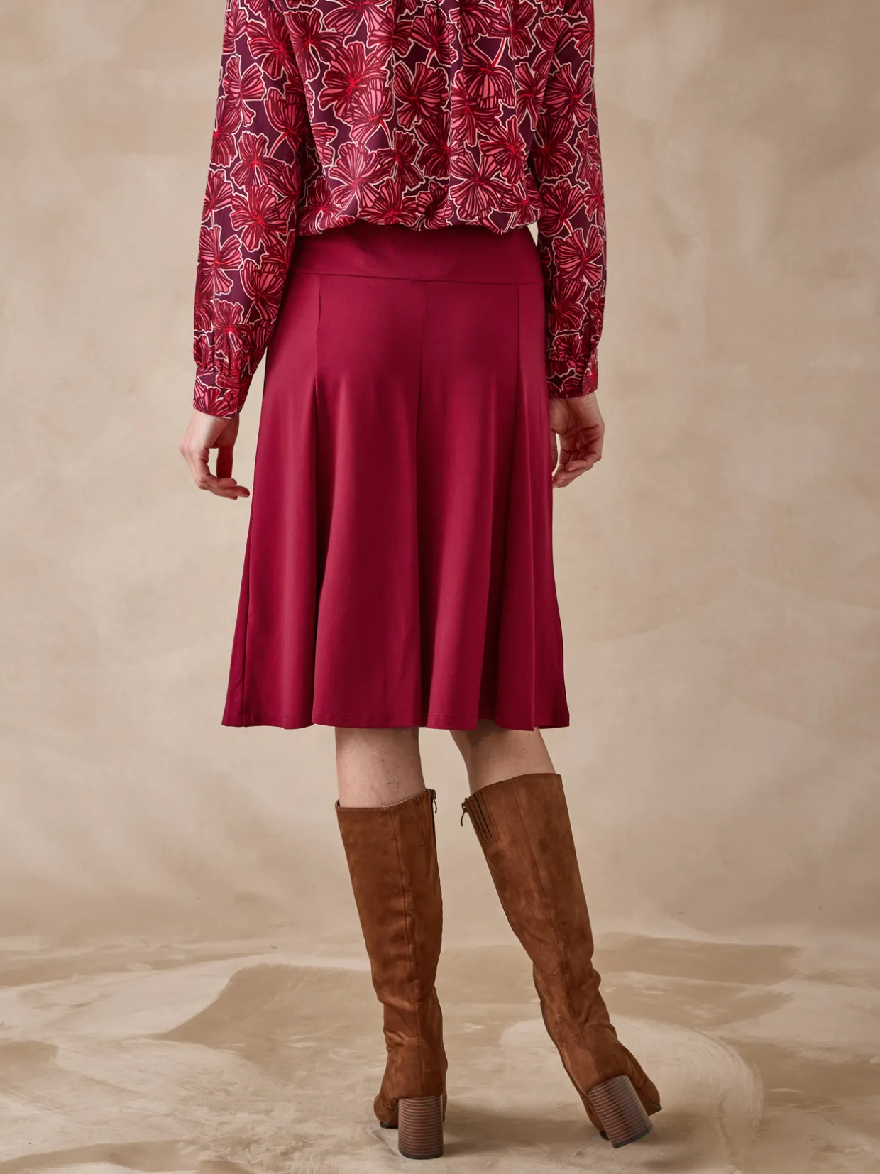 Femme Daxon Jupe évasée entièrement élastiquée