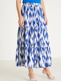 Femme Daxon Jupon à volants en crépon fluide