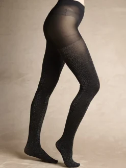 Daxon Lot 2 paires collants pailletés argentés