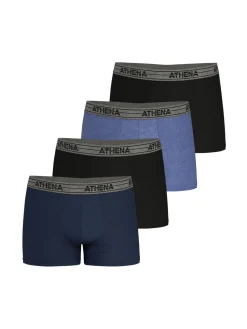 Homme Athéna Lot de 4 boxers Basic Coton