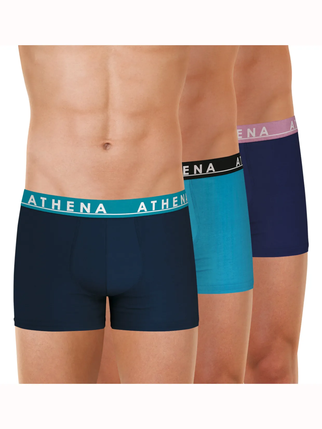 Homme Athéna lot de 3 boxers EASY COLOR