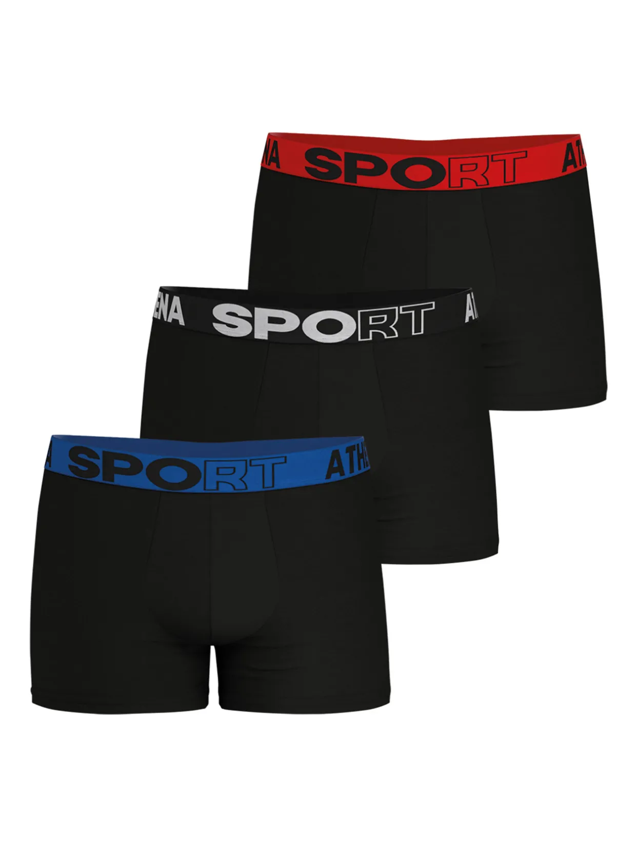 Homme Athéna Lot de 3 boxers Eco Sport