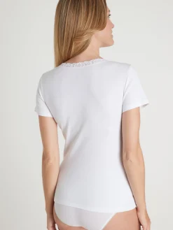 Daxon Lot de 2 chemises coton manches courtes