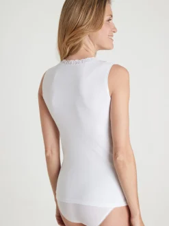 Daxon Lot de 2 chemises coton sans manches