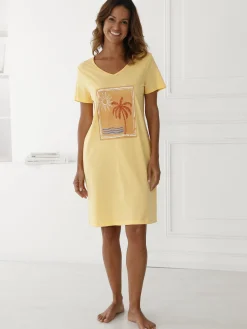 Daxon Lot de 3 chemises de nuit coton court