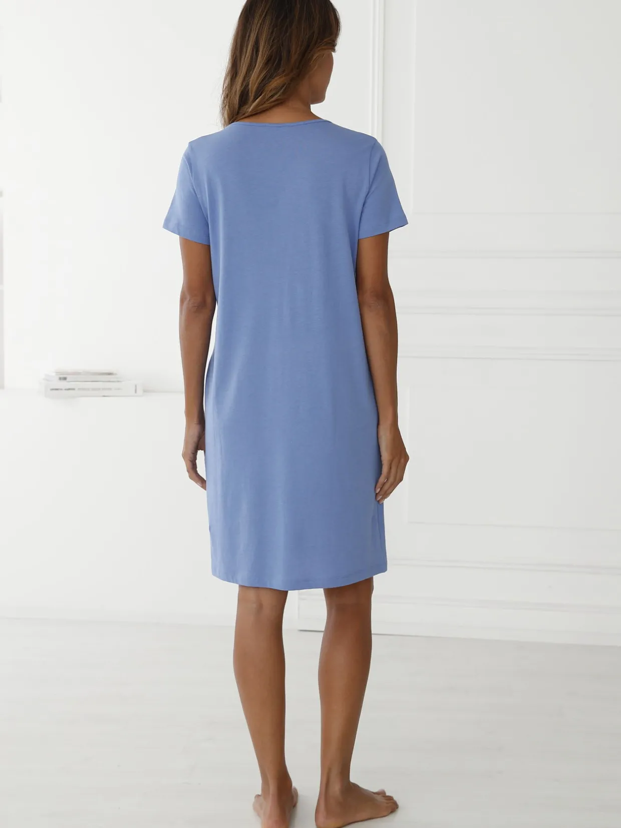 Daxon Lot de 3 chemises de nuit coton court