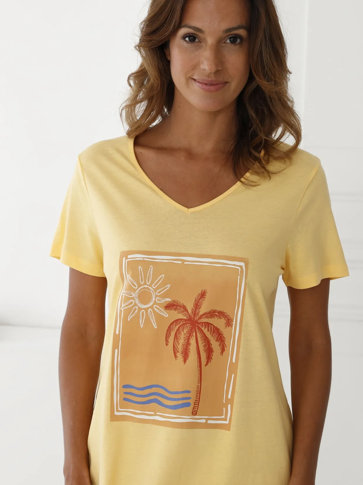 Daxon Lot de 3 chemises de nuit coton court