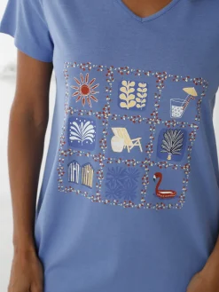 Daxon Lot de 3 chemises de nuit coton court