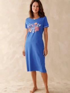 Daxon Lot de 2 chemises de nuit courtes