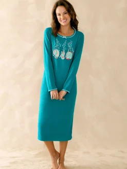 Daxon Lot de 2 chemises de nuit longues coton