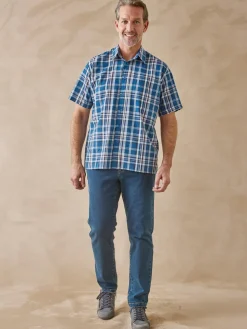 Homme Daxon Lot de 2 chemisettes en polycoton