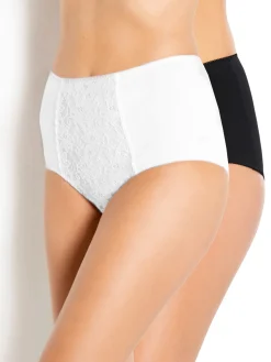 Daxon Lot de 2 culottes maxi effet ventre plat