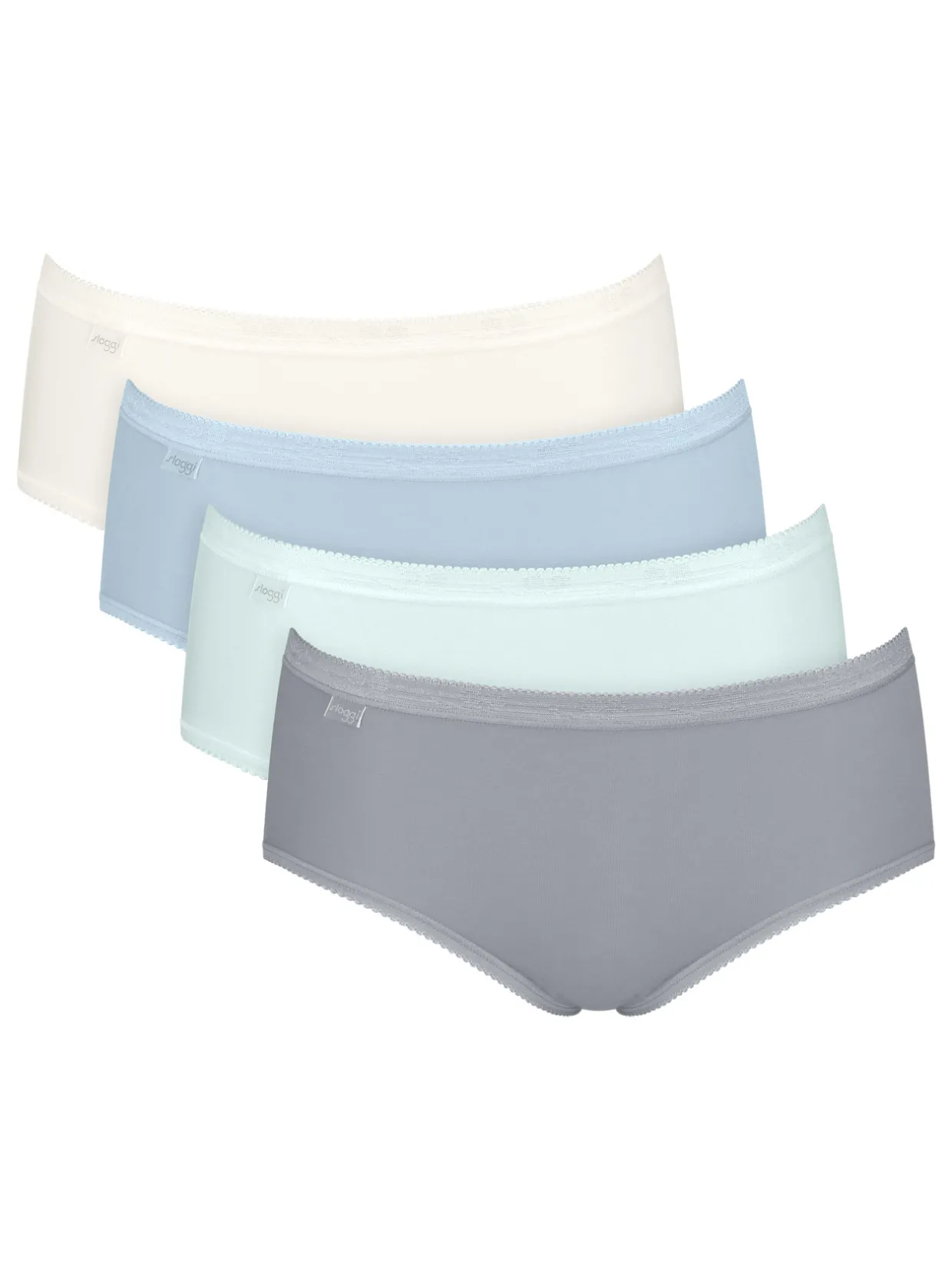 Sloggi Lot de 3 culottes midi + 1 gratuite
