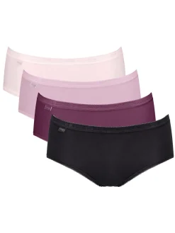 Sloggi Lot de 3 culottes midi + 1 gratuite