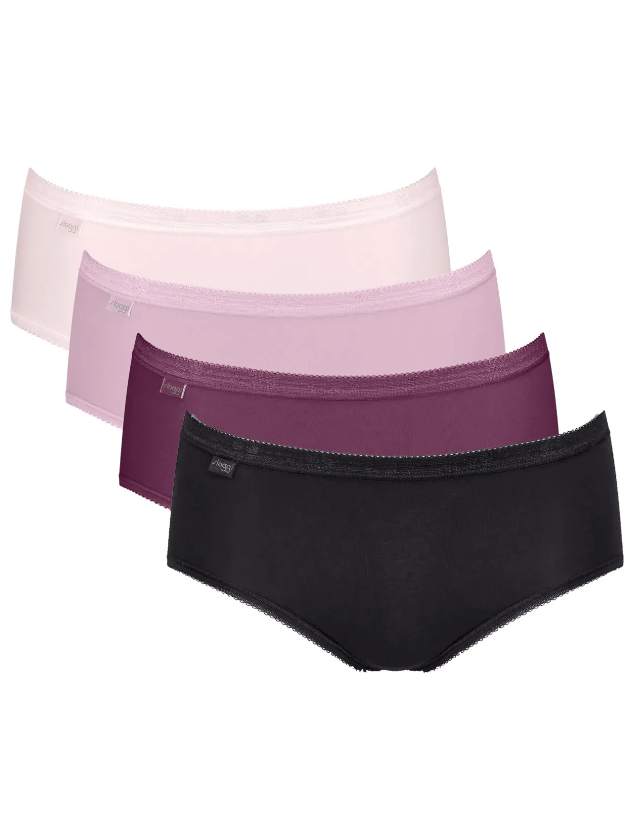 Sloggi Lot de 3 culottes midi + 1 gratuite