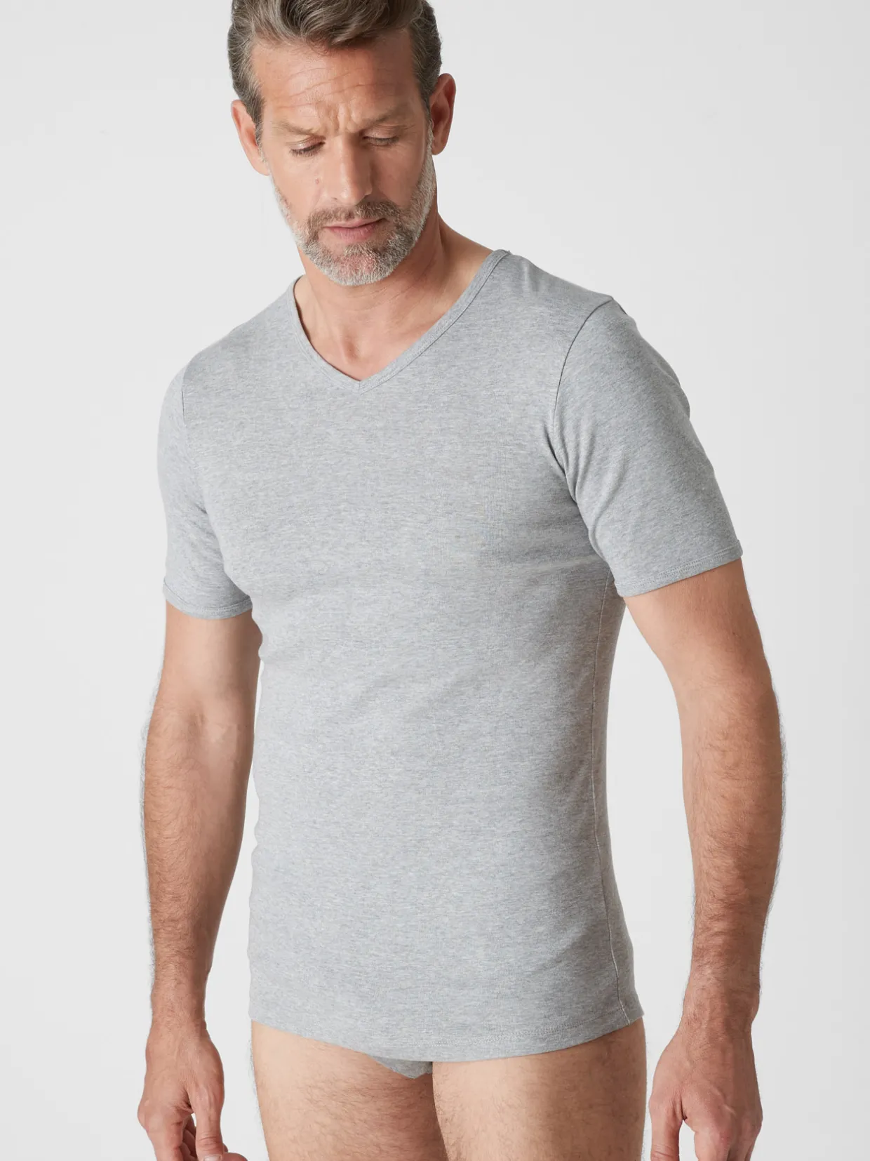 Homme Daxon Lot de 3 maillots de corps col V