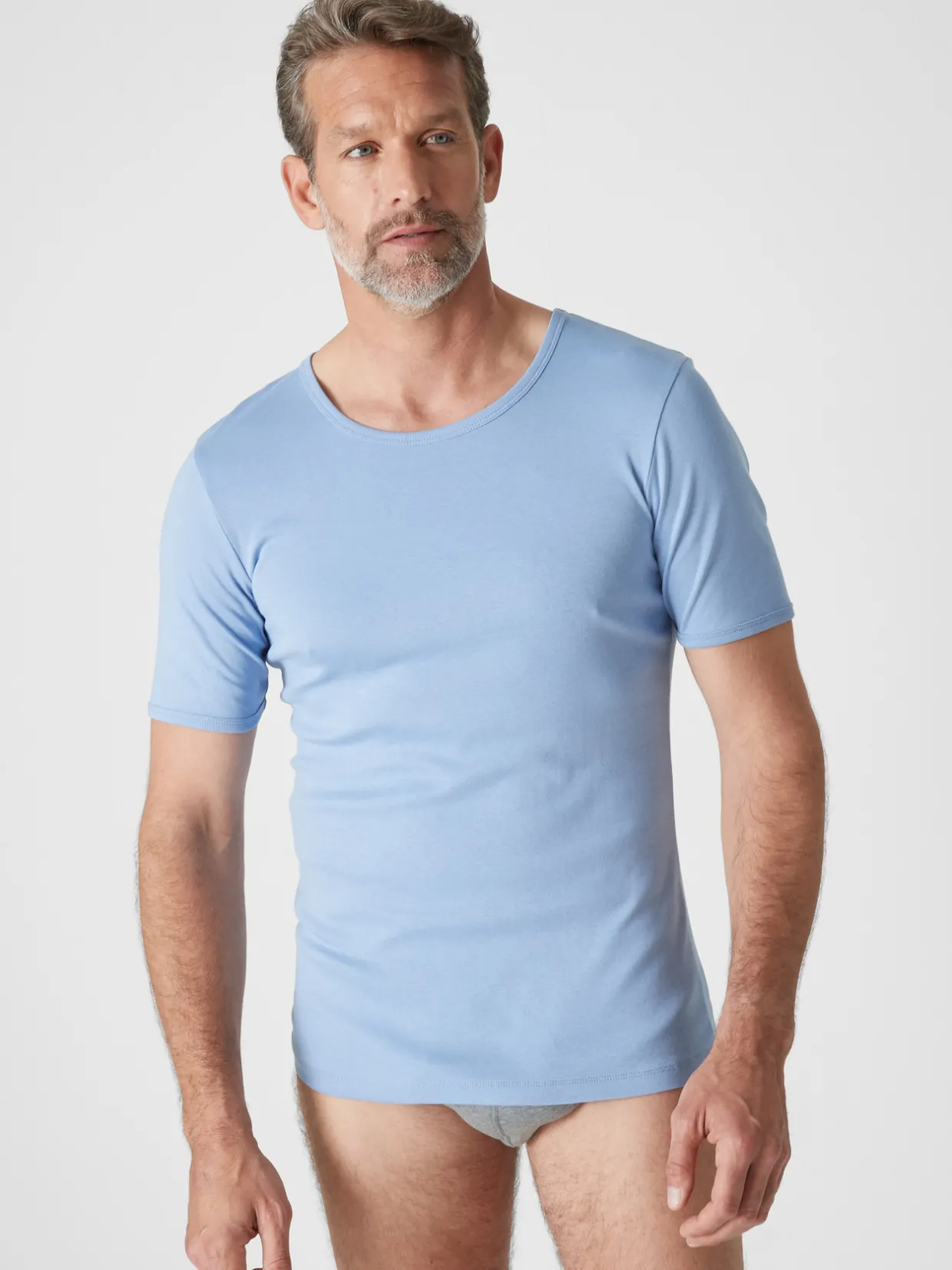 Homme Daxon Lot de 3 maillots de corps col rond