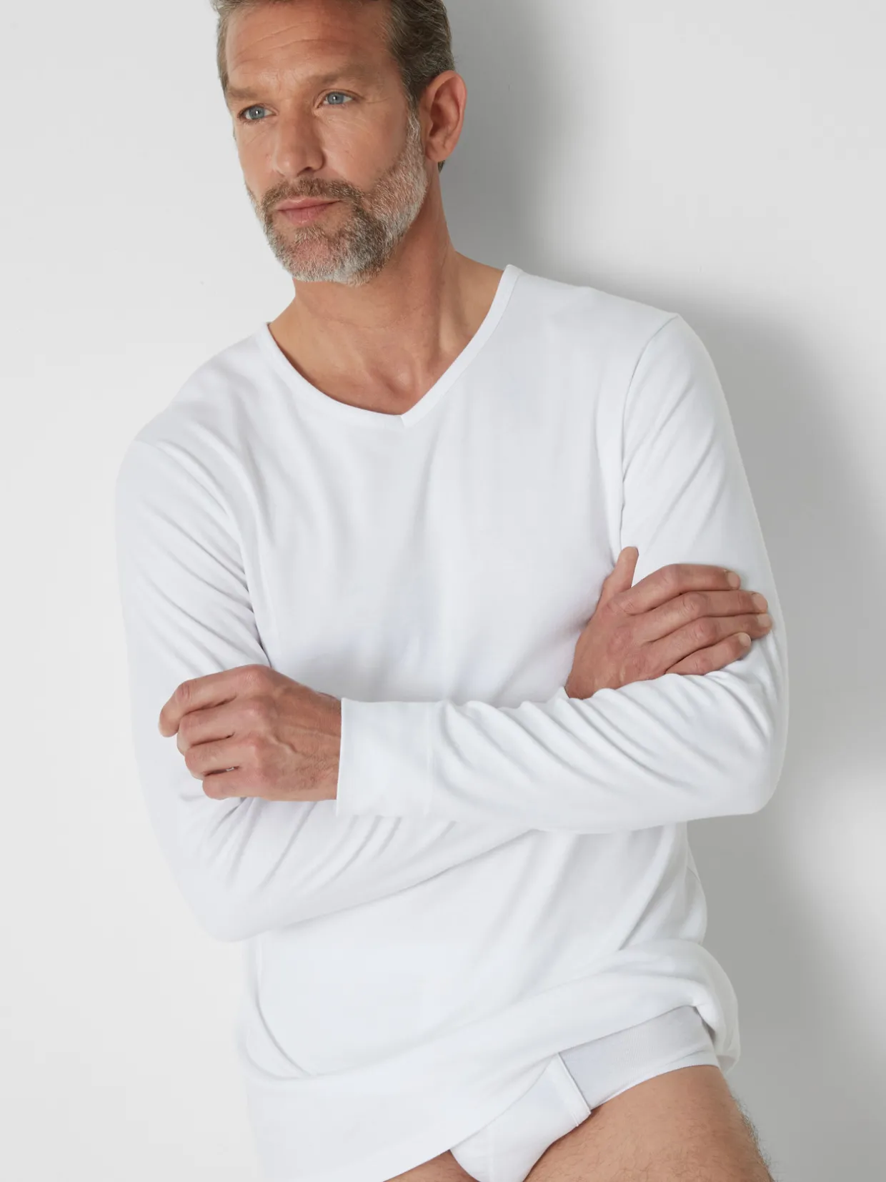 Homme Daxon Lot de 2 maillots de corps chauds col V